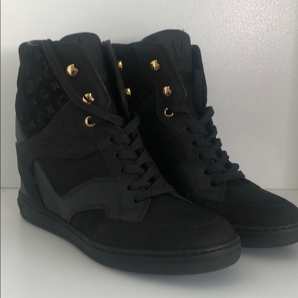 Louis Vuitton Black wedge sneakers